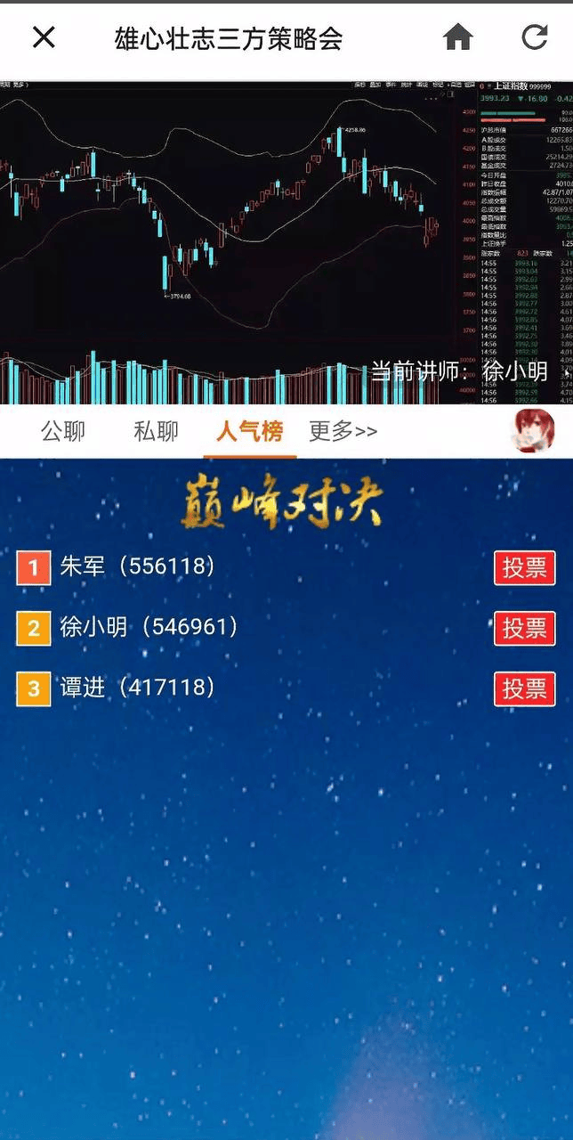 雄心壮志三方策略会直播间朱军,徐小明,谭进直播免费荐股洗脑,红河行动五倍妖股计划是诈骗 文章配图-1